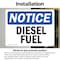 Signmission Diesel Fuel OSHA Notice Sign, Vinyl Decal, 10in W x 7in L, 2PK OS-2PACK-NS-D-710-L-11008 - alternate 3